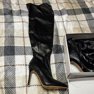 SHEIN Black Over the Knee Boots